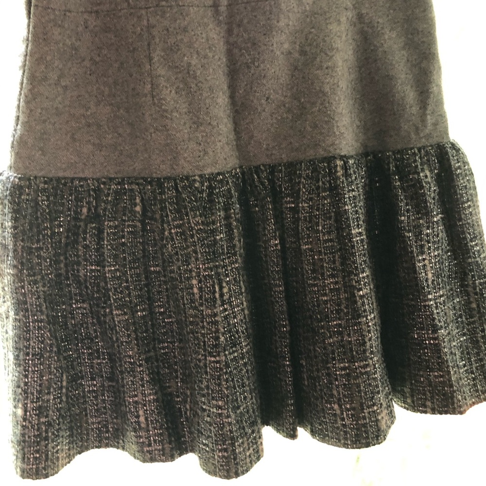 RED Valentino Silver/Gray Tweed Skirt